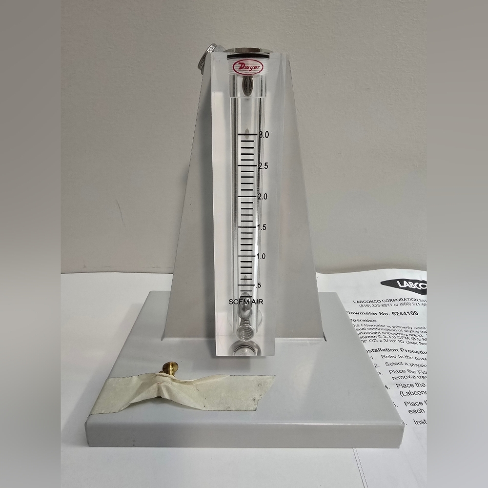 Labconco Drying Train Flowmeter 5244100 Incline Drying Train Connection